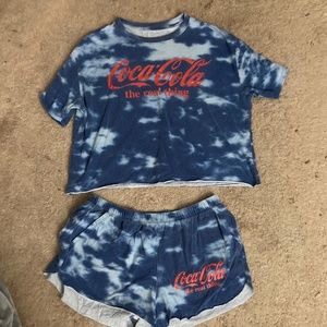 Coca-cola tie dye sleep set